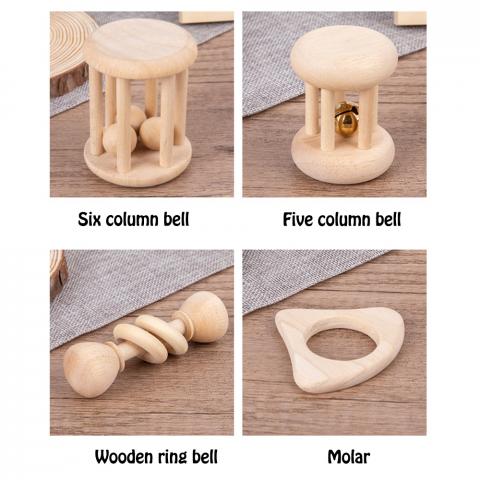 Imagen oficial de Wooden bell rattle baby toy for infants educational early learning publicada por OECD 2