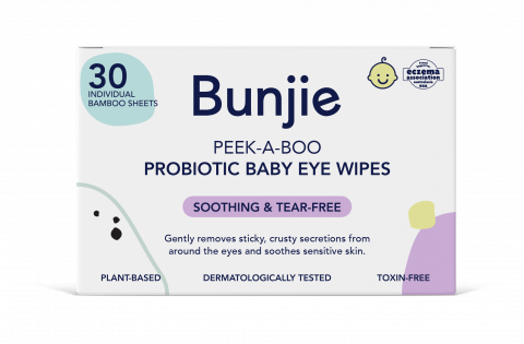 Imagen oficial de Bunjie Peek-A-Boo Probiotic Baby Eye Wipes publicada por OECD 2