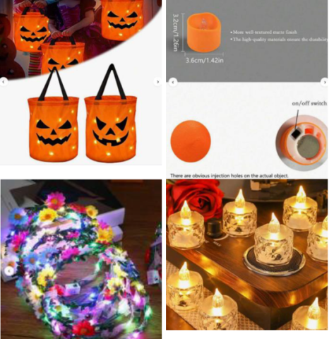 Imagen oficial de Assorted Halloween novelty products with LED lights publicada por OECD 2