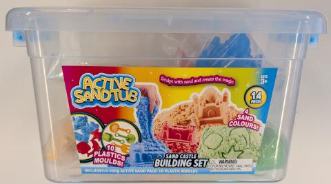 Imagen oficial de 14 - piece Active Sand tub - Sand Castle Building Set - sold at Kmart and Target - Updated publicada por OECD