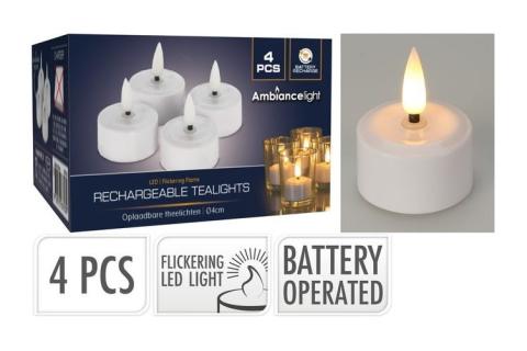 Imagen oficial de USB Rechargeable LED Tealights 4pcs publicada por OECD