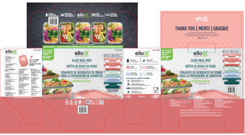 Imagen oficial de Ello glass 10 pc meal prep set publicada por OECD 2