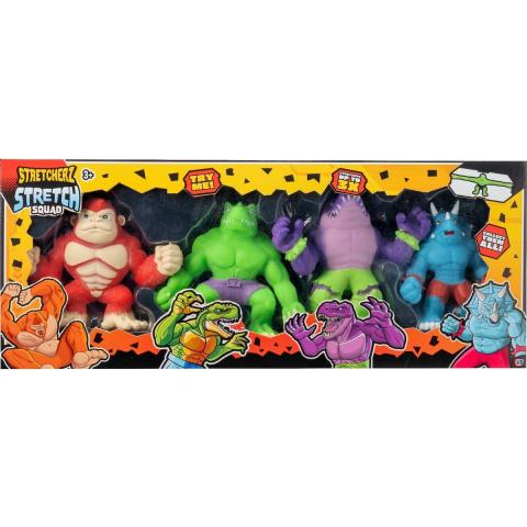 Imagen oficial de HTI Toys Stretcherz Stretch Squad Toys Assorted Figures 4 pack publicada por OECD 2