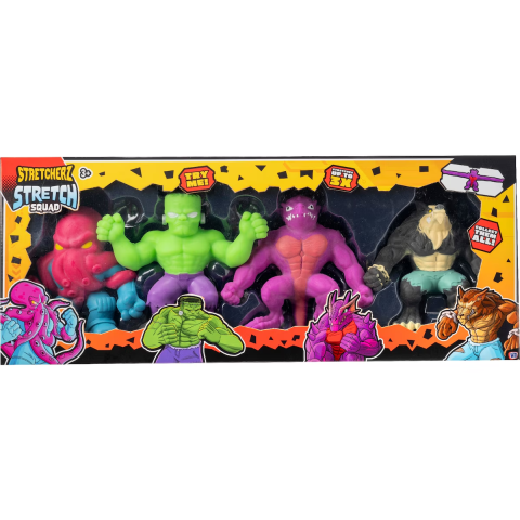 Imagen oficial de HTI Toys Stretcherz Stretch Squad Toys Assorted Figures 4 pack publicada por OECD