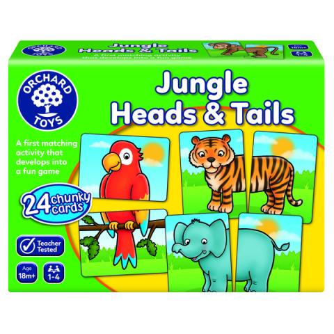 Imagen oficial de Orchard Toys Jungle Heads and Tails card game publicada por OECD