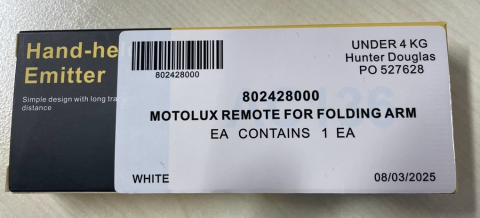 Imagen oficial de Remote control unit for Nordic series motorised window awnings – AC136-05Bi-CA publicada por OECD 2