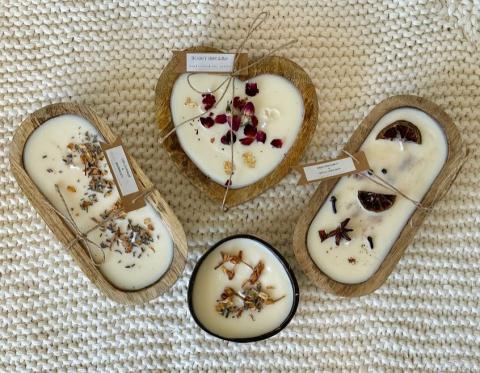Imagen oficial de Scented wood bowl & coconut bowl candles publicada por OECD