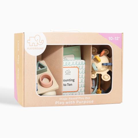 Imagen oficial de Playground Plus Box 4: Play With Purpose 10-12m toy box publicada por OECD 2