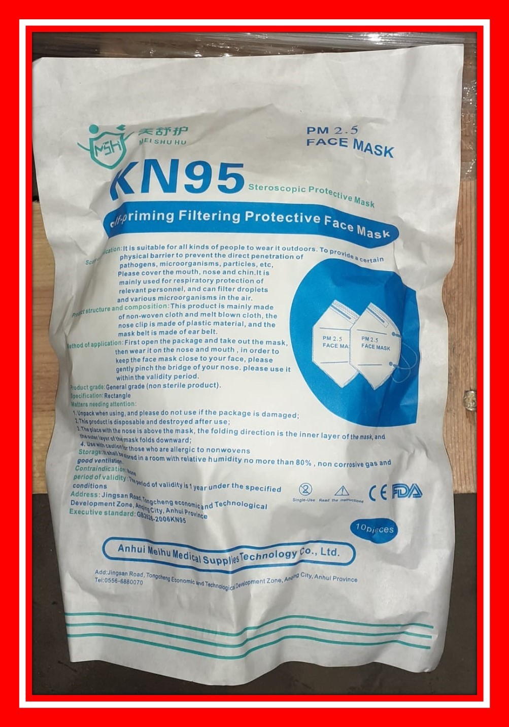 Imagen oficial de Particle filter mask ; Mei Shu Hu ; Self-priming Filtering Protective Face Mask publicada por OECD 3