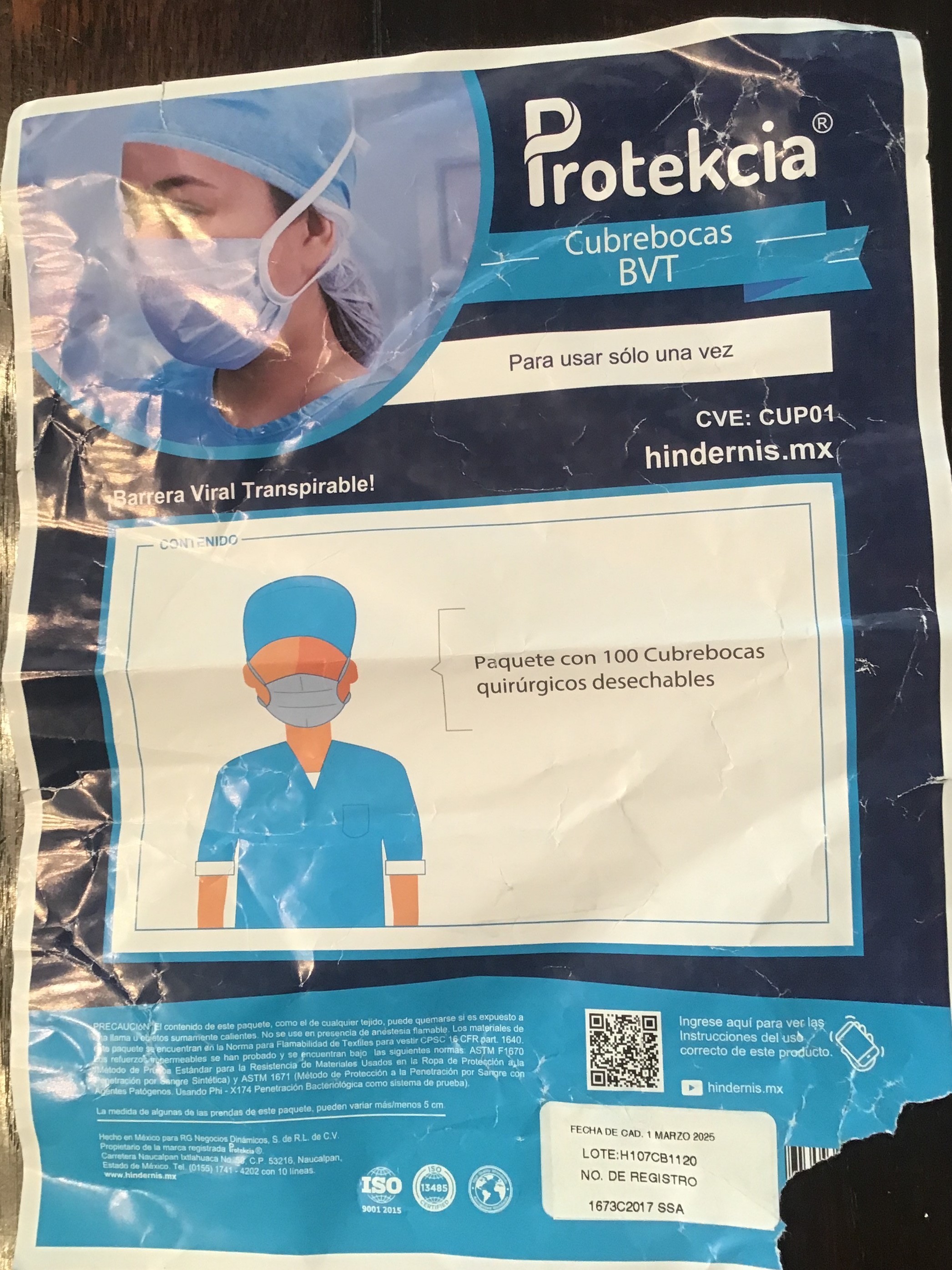 Imagen oficial de Particle filter mask ; Protekcia ; Cubrebocas BVT publicada por OECD
