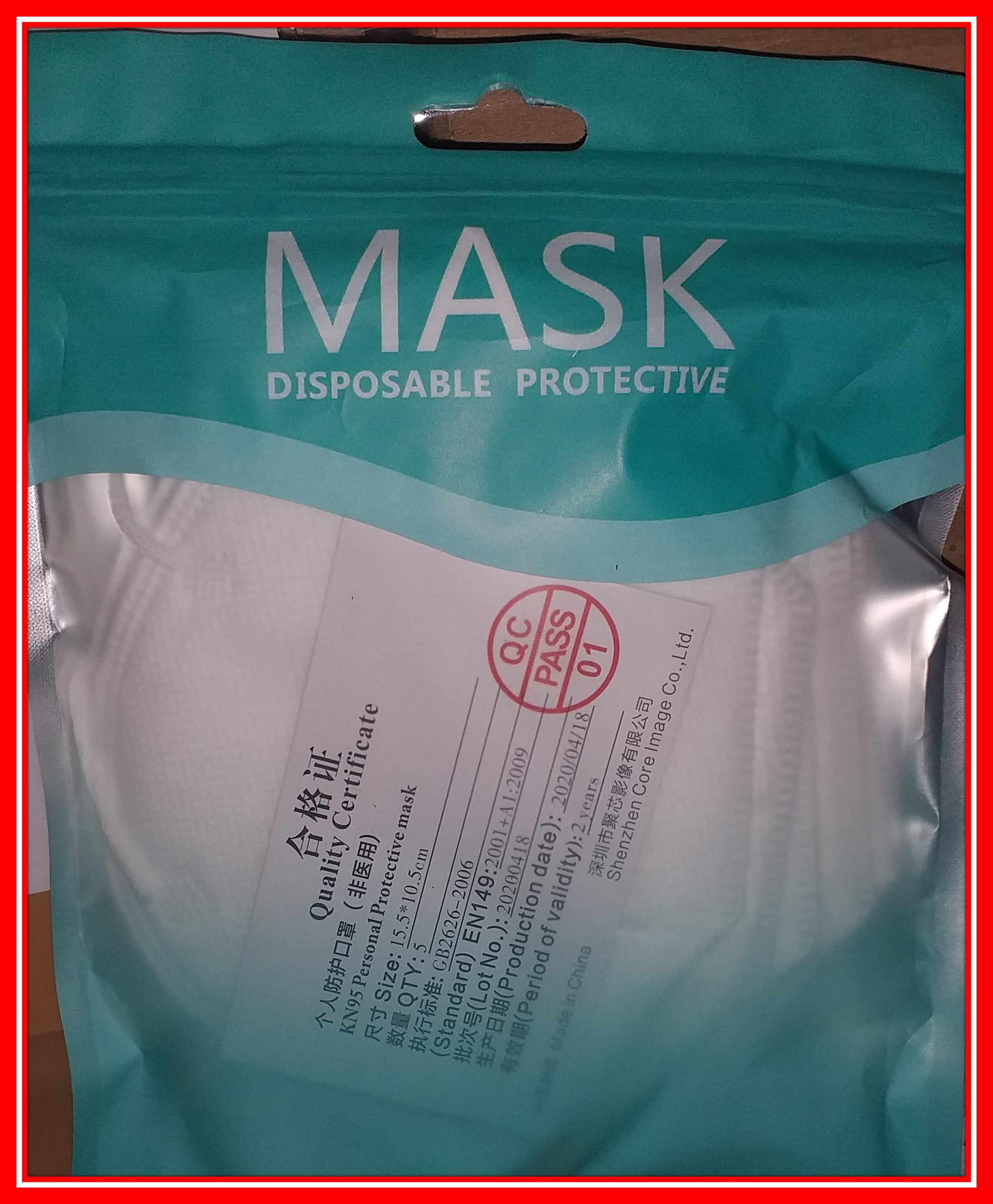 Imagen oficial de Particle filter mask ; MASK ; Disposable Protective publicada por OECD 2