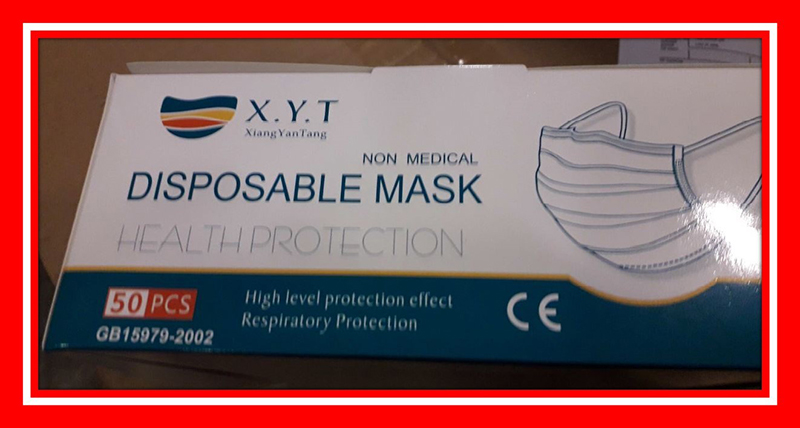 Imagen oficial de Particle filter mask ; X.Y.T. Xiang Yan Tang ; Non medical Disposable Mask publicada por OECD 2