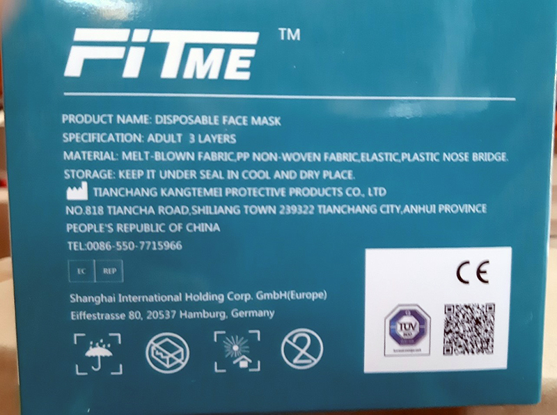 Imagen oficial de Particle filter mask ; Fitme ; Disposable face mask publicada por OECD