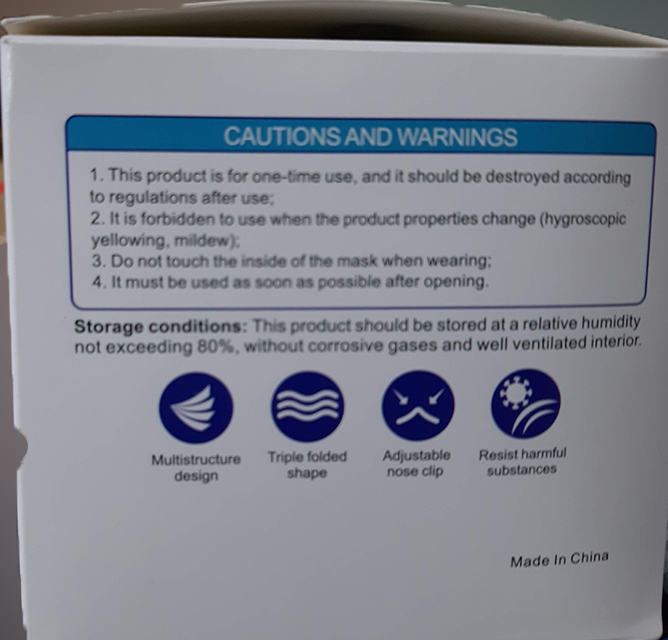 Imagen oficial de Particle filter mask ; Unknown ; Disposable face mask publicada por OECD 2