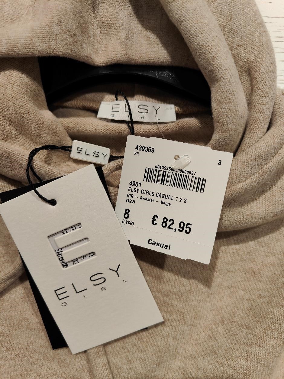 Imagen oficial de Children's hoodie ; ELSY GIRL ; Elsy girls casual 1 2 3 sweater - beige publicada por OECD 3