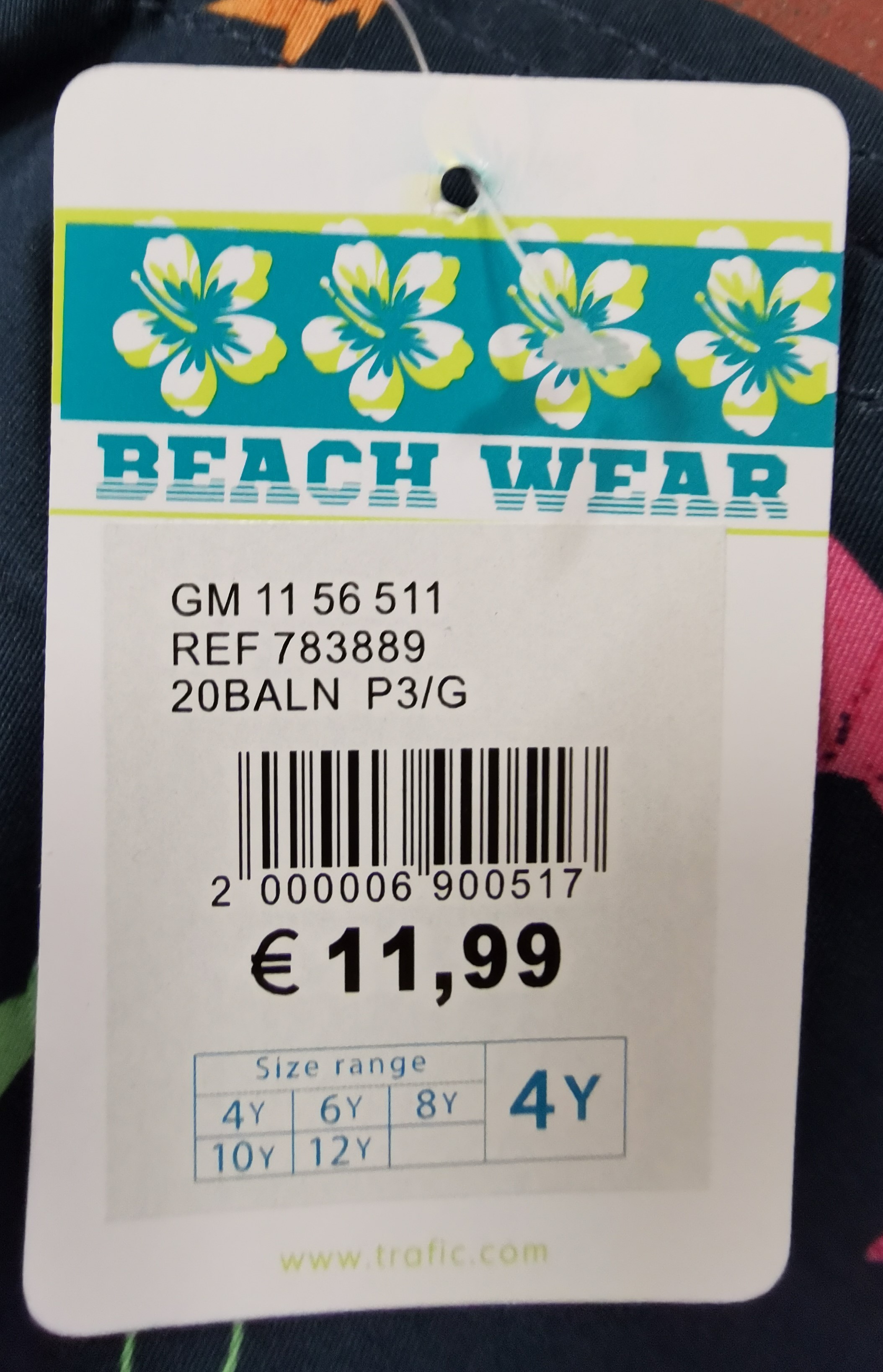 Imagen oficial de Swimming trunks ; Beach Wear ; publicada por OECD 2