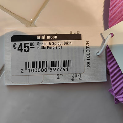 Imagen oficial de Children's bikini ; Sproet & Sprout ; Bikini Ruffle Purple publicada por OECD 2