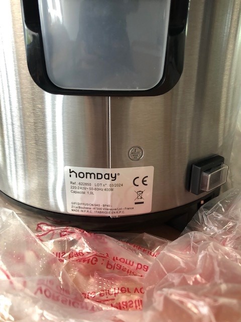 Imagen oficial de Rice cooker ; Homday ; publicada por OECD 2