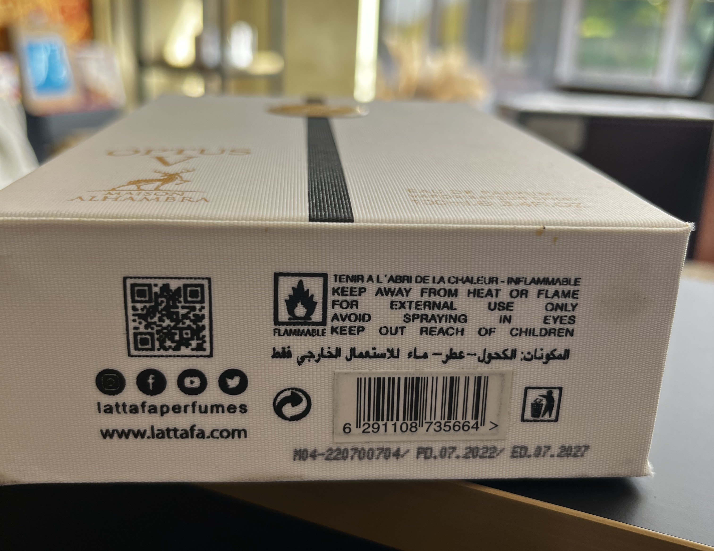 Imagen oficial de Perfume ; Unknown ; Eau De Parfum Spray Maison Alhambra Optus V publicada por OECD 3