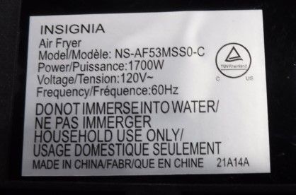 Imagen oficial de Insignia Air Fryers and Air Fryer Oven publicada por OECD 7