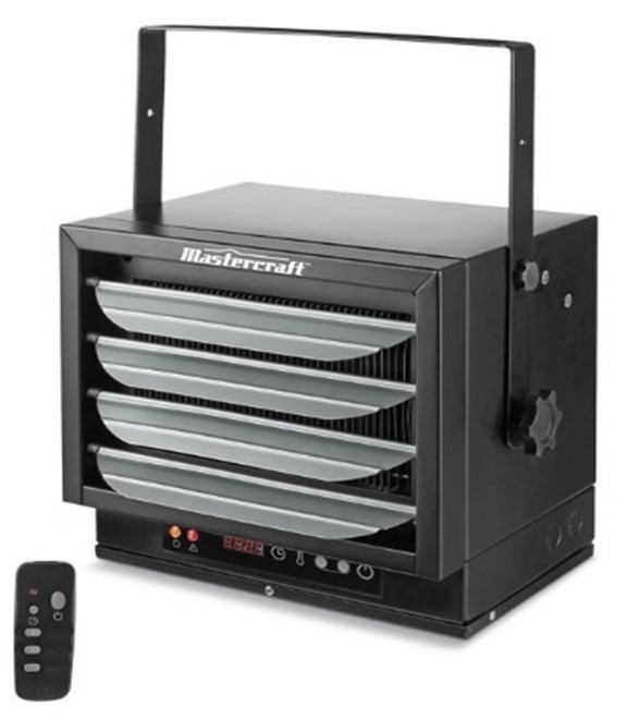 Imagen oficial de Thermosphere and Mastercraft Ceiling-Mounted 7500W/240V Electric Utility Workshop/Garage Heater, Model EH-4604BY with Remote Control & Thermostat publicada por OECD