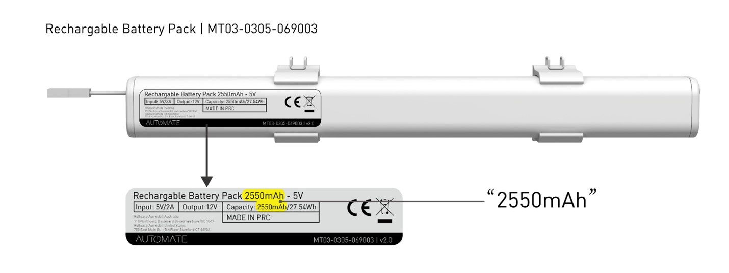 Imagen oficial de Dooya External Battery for Cordless Window Blinds publicada por OECD 3