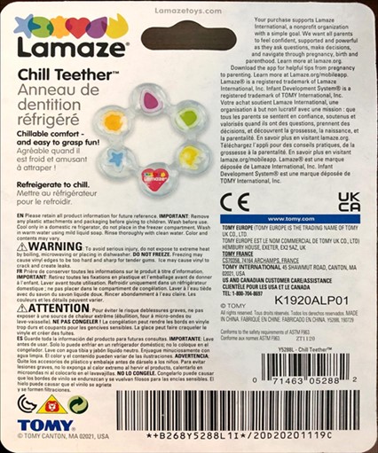 Imagen oficial de Lamaze Chill Teether publicada por OECD 2