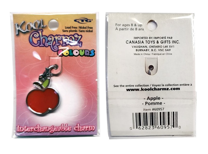 Imagen oficial de Kool Charmz Colours Strawberry, Heart & Arrow, and Apple Interchangeable charm publicada por OECD 3