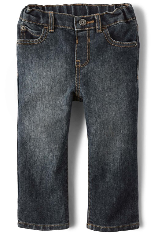 Imagen oficial de The Children's Place Baby and Toddler Boy Basic Stretch Straight Jeans, in Dustbowl Wash, Style #3022341, Vendor #7000541. Sizes 6-9M up to 5T publicada por OECD