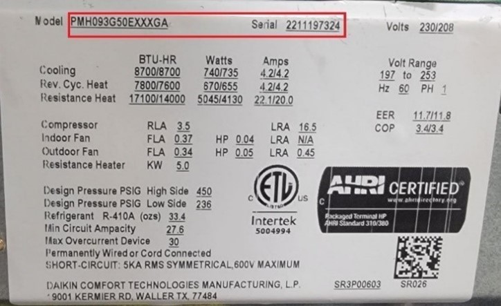 Imagen oficial de Amana Packaged Terminal Air Conditioners/Heat Pumps (PTACs) equipped with “DigiAir” modules publicada por OECD 3