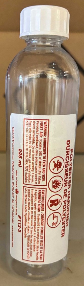 Imagen oficial de Polyester Hardener and Polyester Fiberglass Resin recalled due to improper labelling and packaging publicada por OECD