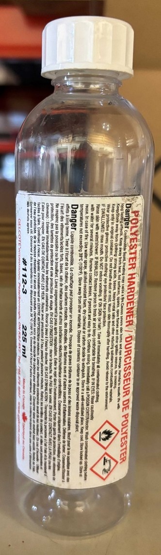 Imagen oficial de Polyester Hardener and Polyester Fiberglass Resin recalled due to improper labelling and packaging publicada por OECD 2