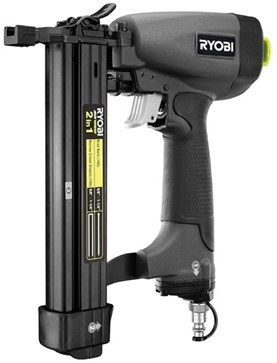 Imagen oficial de Ryobi model Y18GB Airwave 18- Guage Brad Nailer and Ryobi model Y18GBS Airwave 2-in-1 Brad Nailer/Stapler publicada por OECD 2