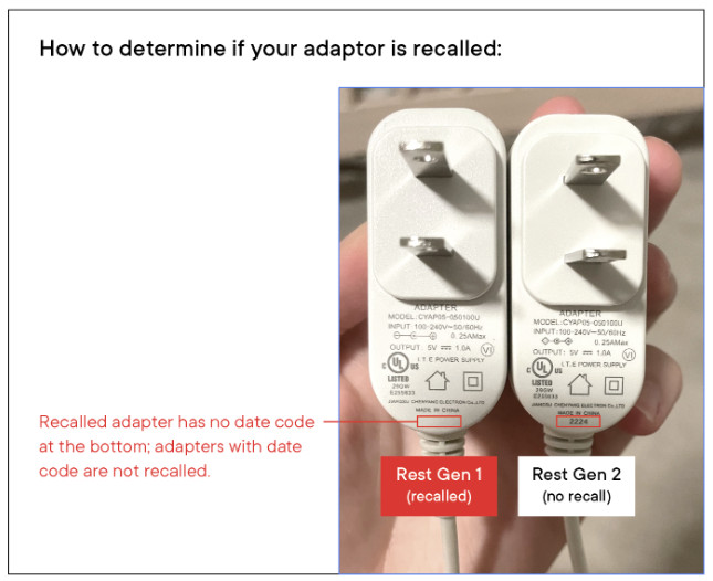 Imagen oficial de Hatch Baby Rest 1st Generation Sound Machine AC Adapter publicada por OECD 4