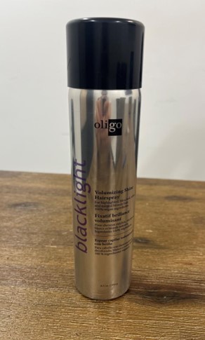 Imagen oficial de Oligo Blacklight Volumizing Shine Hairspray publicada por OECD