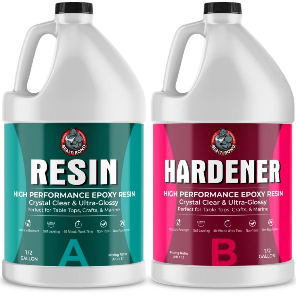 Imagen oficial de BEAST BOND Epoxy resin Ultra-Gloss 1 Gallon Kit, Crystal Clear publicada por OECD