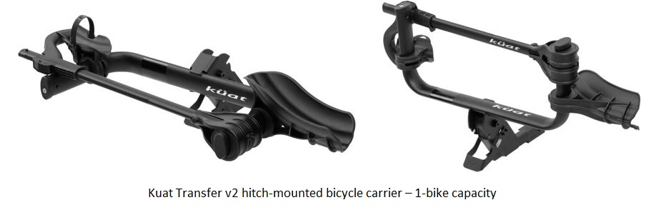 Imagen oficial de Kuat Transfer v2 hitch-mounted bicycle carrier publicada por OECD 2