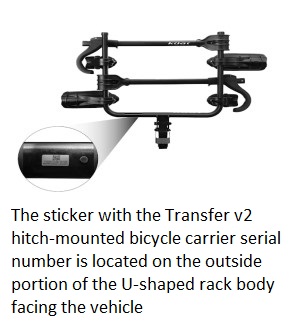 Imagen oficial de Kuat Transfer v2 hitch-mounted bicycle carrier publicada por OECD 5