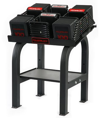 Imagen oficial de PowerBlock Commercial Pro 100 adjustable dumbbell system publicada por OECD