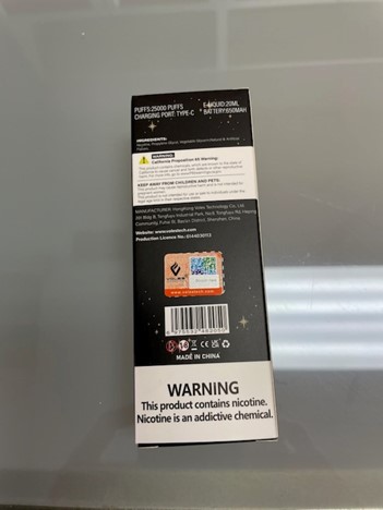 Imagen oficial de Irex magic 25000 puffs refillable vape publicada por OECD 2