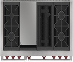 Imagen oficial de Wolf Dual Fuel range with infrared griddle publicada por OECD 2