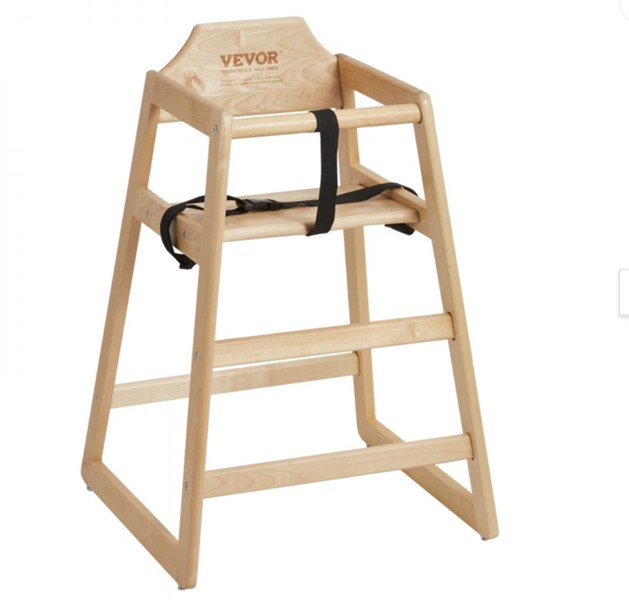 Imagen oficial de VEVOR Wooden High Chair for Babies & Toddlers publicada por OECD