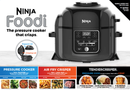 Imagen oficial de Ninja Foodi Tendercrisp multi-cookers' pressure cooking lid publicada por OECD 2