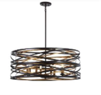 Imagen oficial de Minka Vortic Flow Series light fixtures publicada por OECD 2