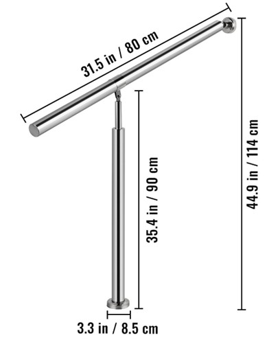 Imagen oficial de Vevor Single Post Handrails publicada por OECD 4