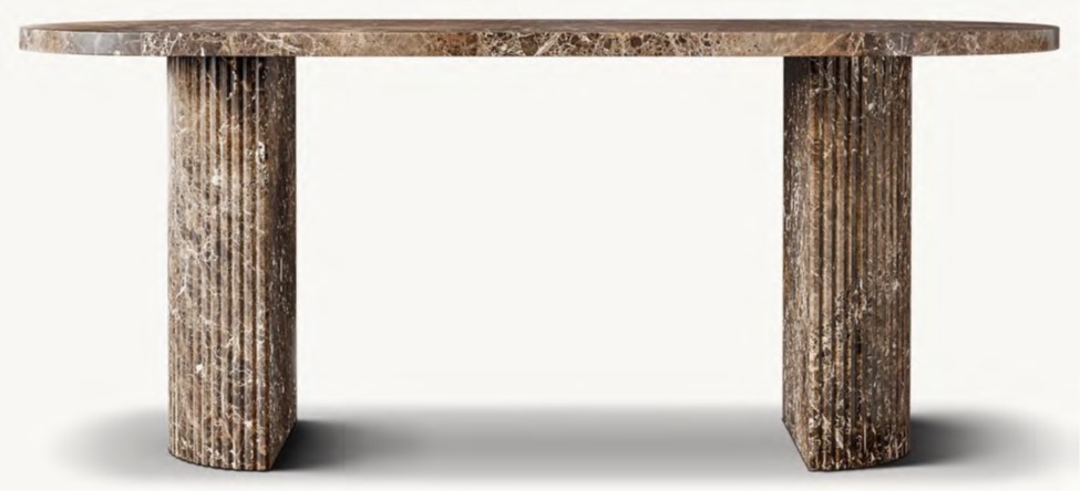 Imagen oficial de Byron Emperador Dining Tables and Byron Reeded Stone Dining Tables and Desks publicada por OECD 2
