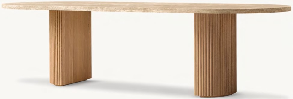 Imagen oficial de Byron Emperador Dining Tables and Byron Reeded Stone Dining Tables and Desks publicada por OECD 3