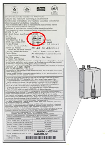 Imagen oficial de Vesta Tankless Hot Water Heater publicada por OECD 3