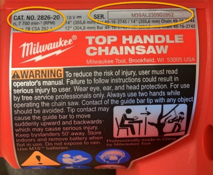 Imagen oficial de Milwaukee Tool M18 FUEL 12” and 14’’ Top Handle Chainsaws publicada por OECD 2