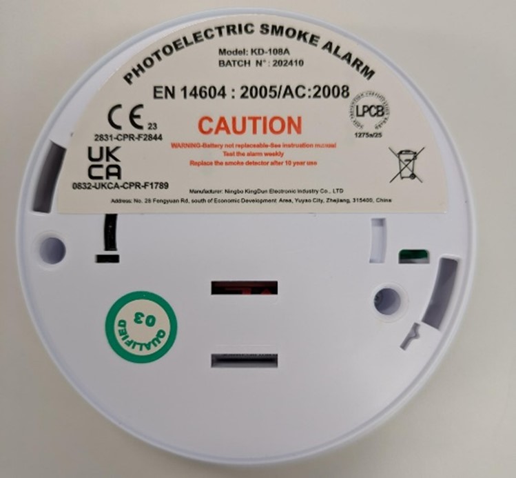 Imagen oficial de Wolf Shield Optical Smoke Alarm publicada por OECD 2